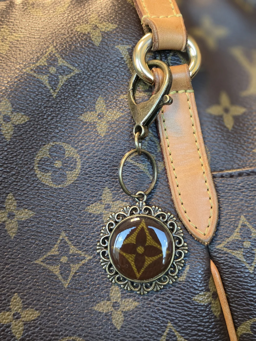 Louis Vuitton Handmade Monogram Keychain Charm.